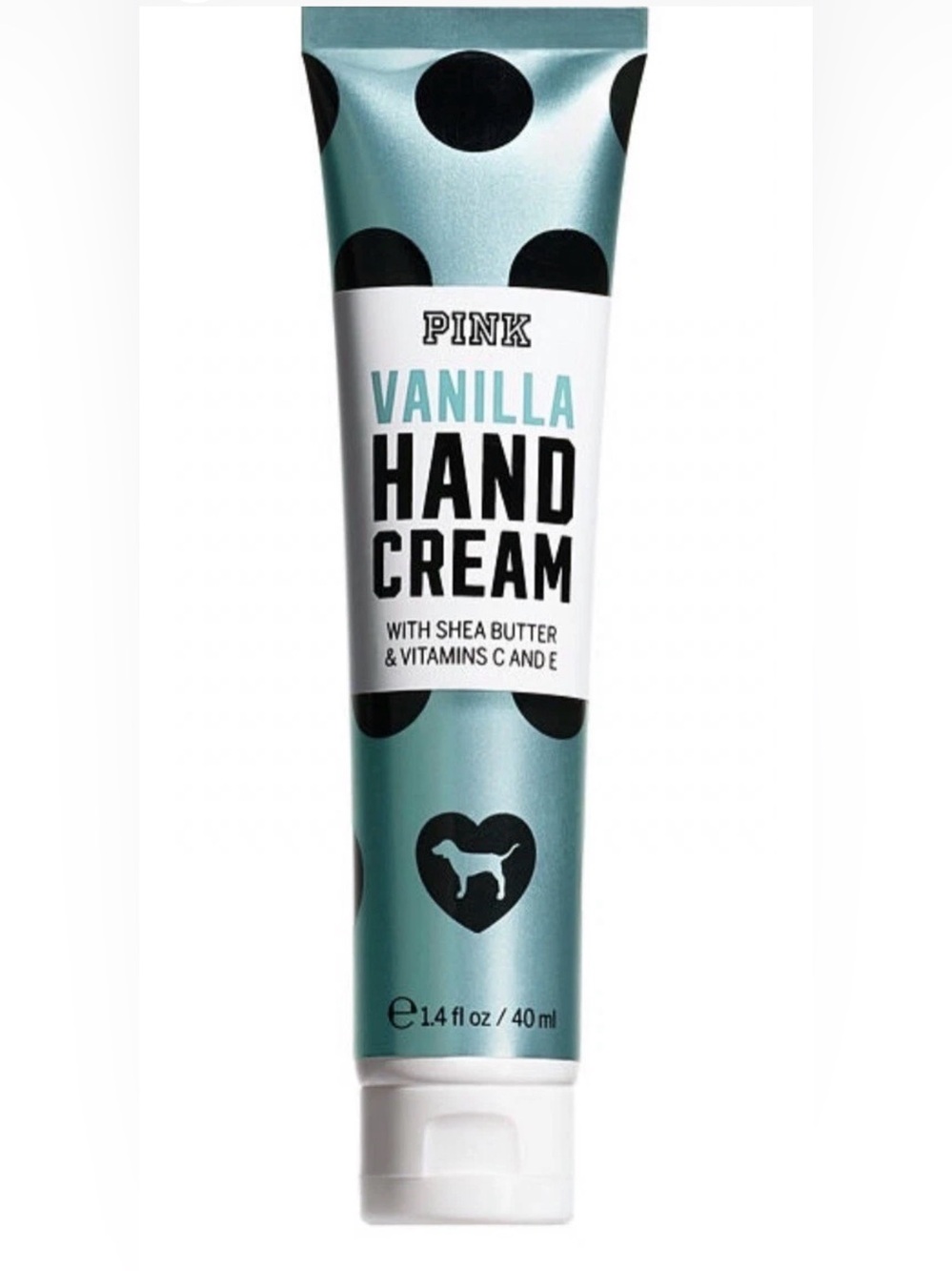 PINK Victoria's Secret Vanilla Hand Cream in mint teal tube